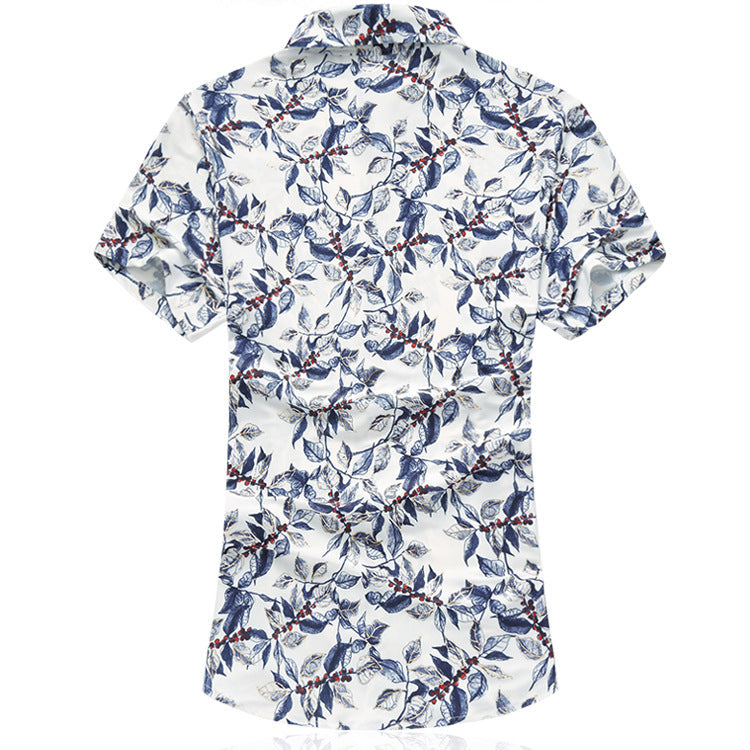 Summer Men's Plus Size Short-sleeved Shirt