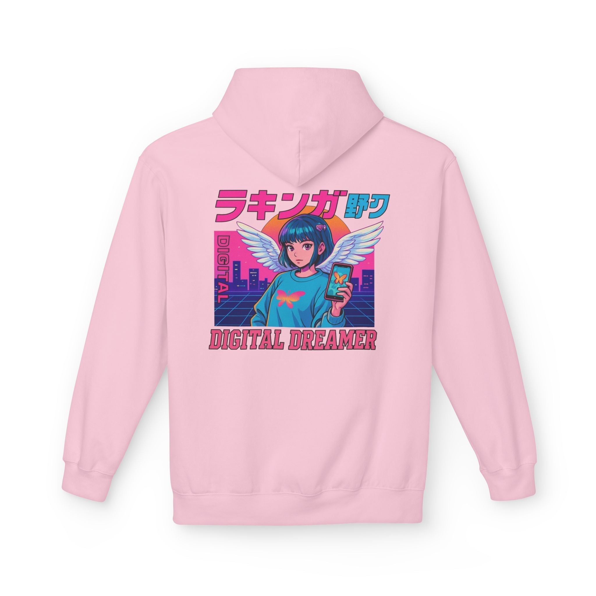Digital Dreamer Unisex Fleece Hoodie, Cozy Graphic Sweatshirt, Anime Style Hoodie, Perfect Gift for Gamers, Casual Streetwear