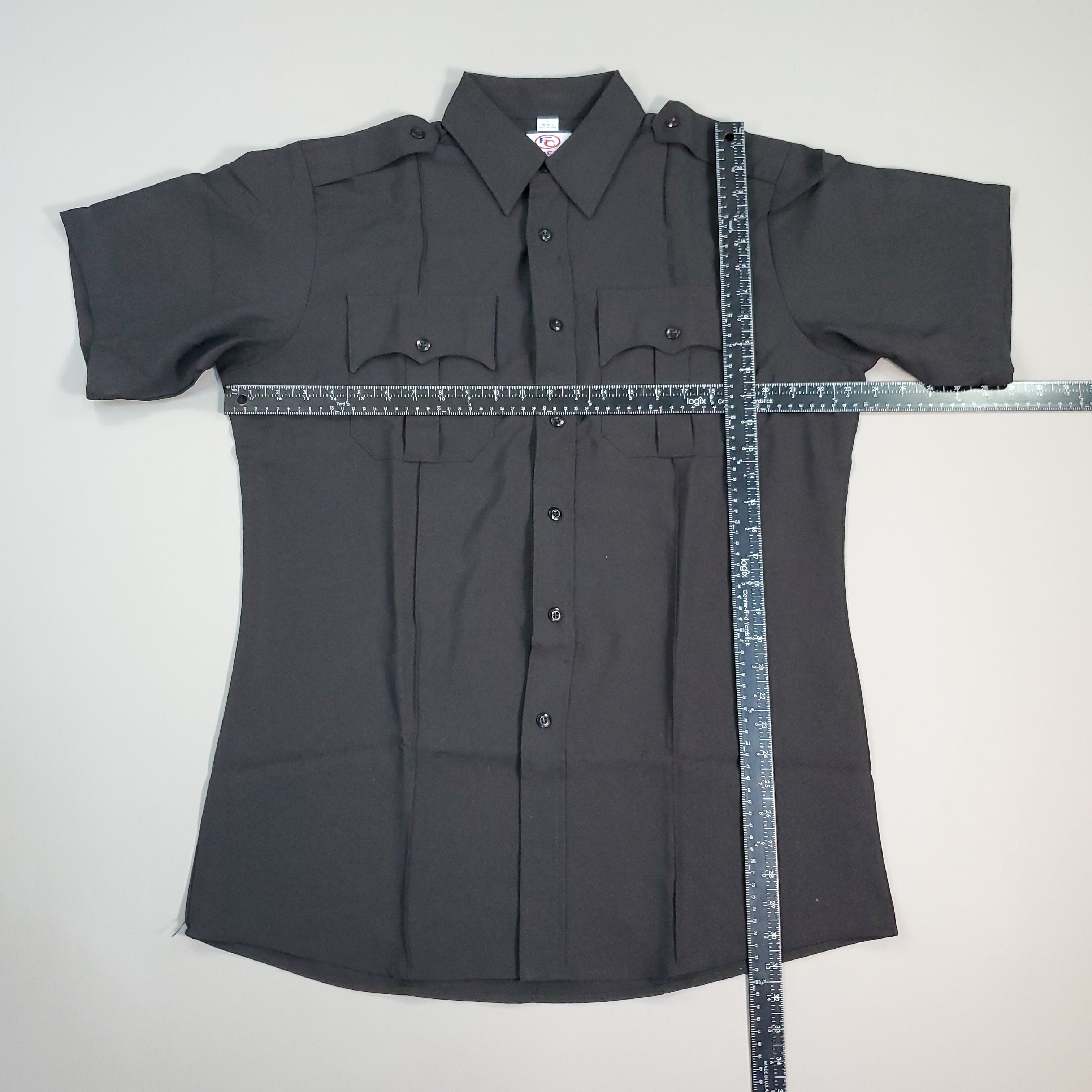 FIRST CLASS Short Sleeve Uniform Shirt Men's Sz L Black LS03 (New)