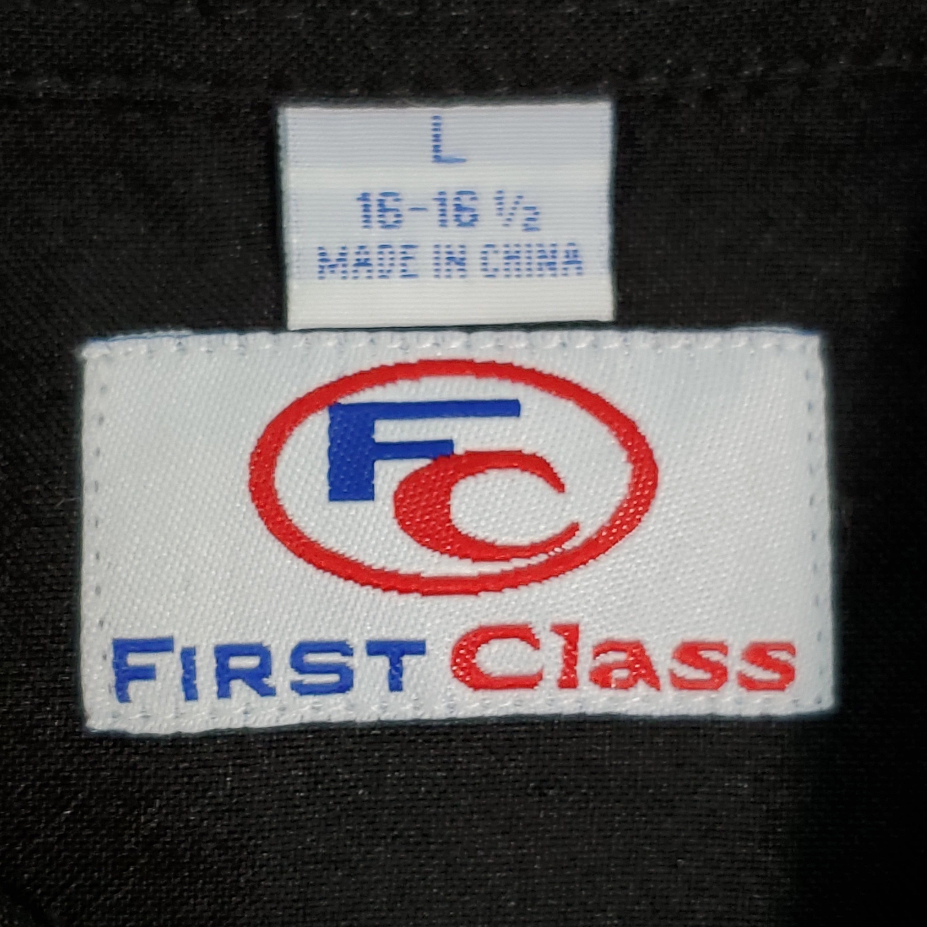 FIRST CLASS Short Sleeve Uniform Shirt Men's Sz L Black LS03 (New)