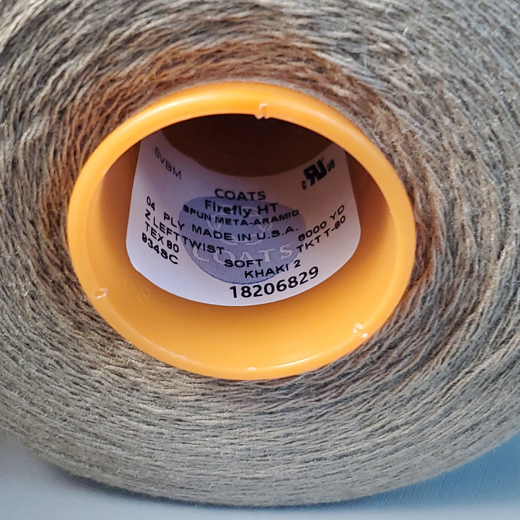 COATS Firefly HT Spun Meta-Armid Flame ResistatThread TEX 80 6000 YD Khaki 2 (New)