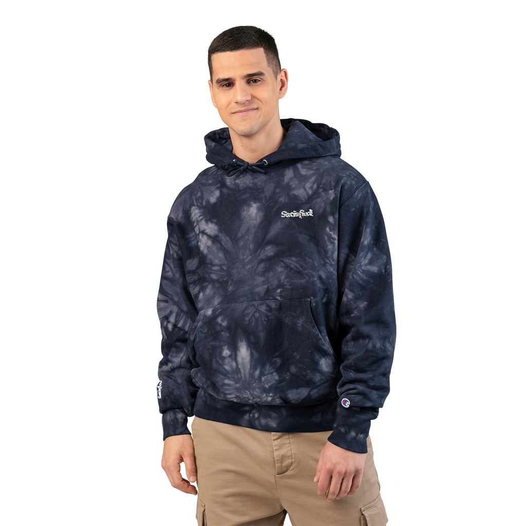 Tie-Dye Champion Hoodie - Cozy and Stylish Unisex Embroidered Sweater