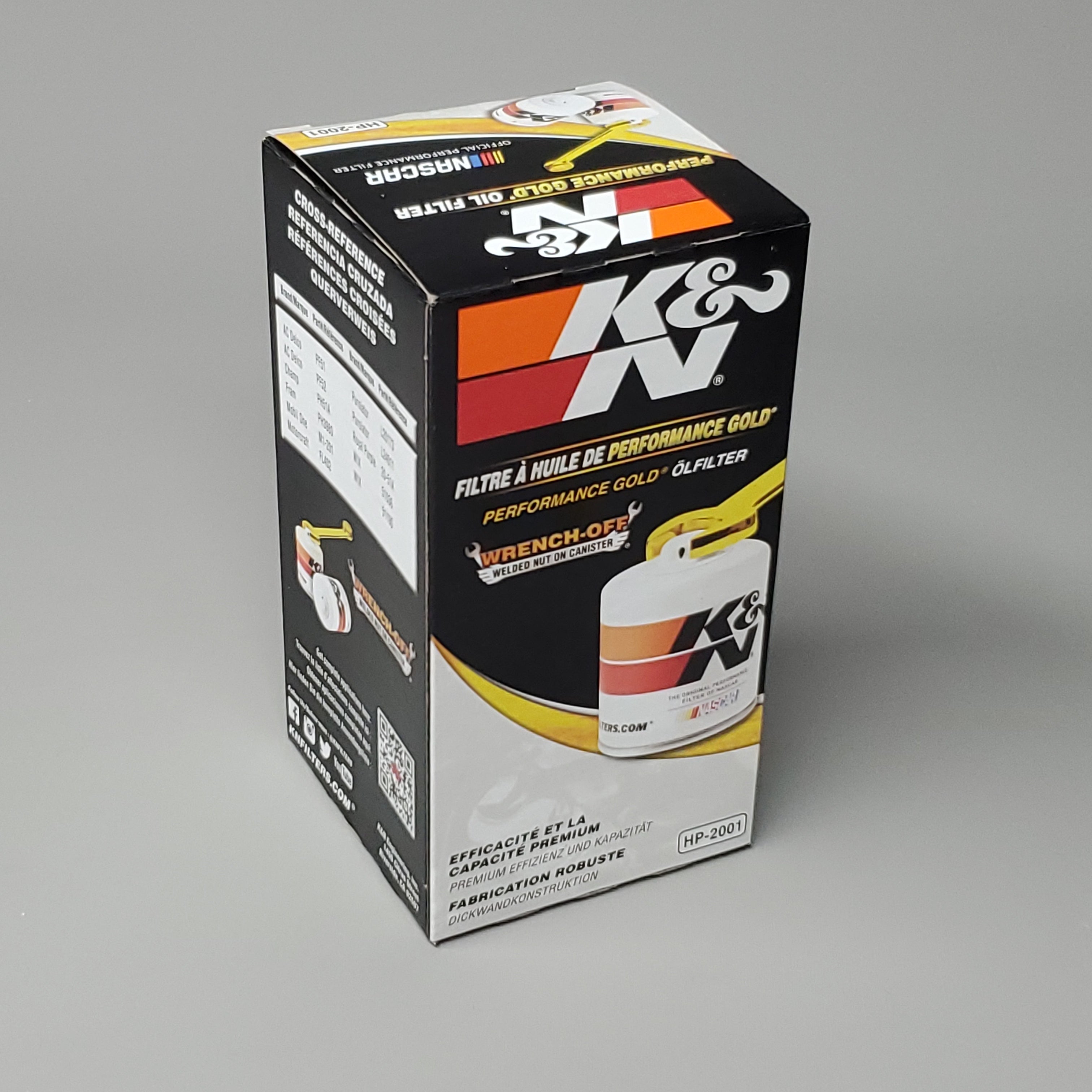 K&N Premium Performance Gold Replacement Oil Filter HP-2001 (New)