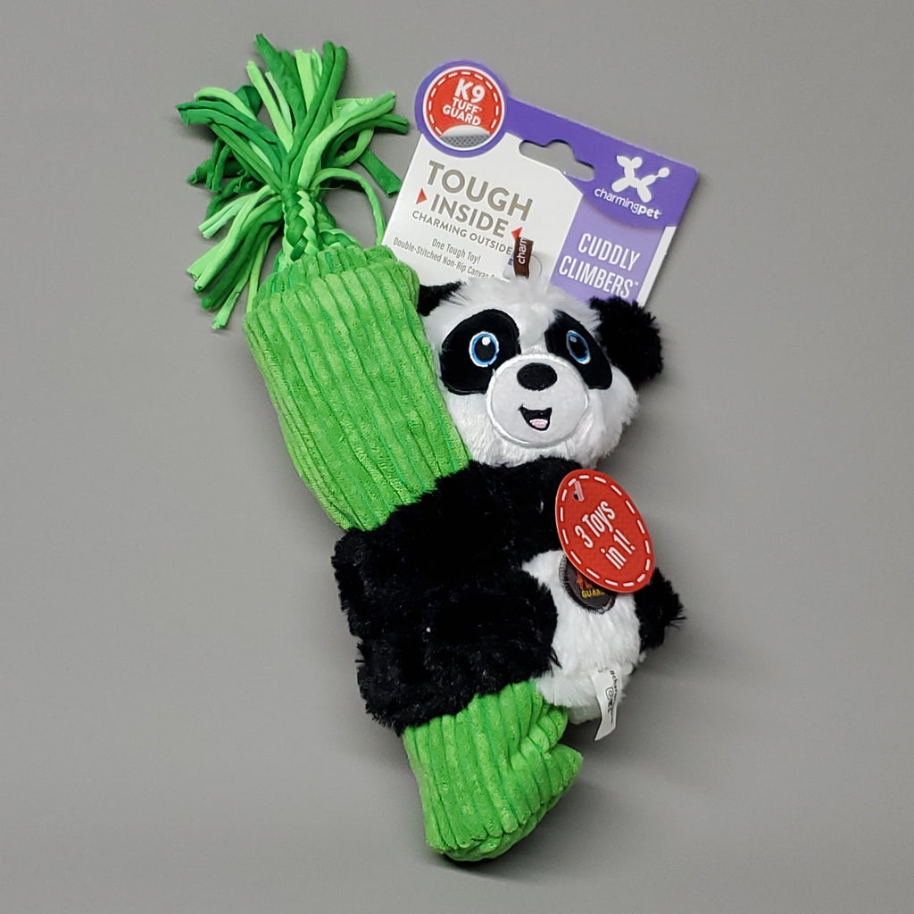 CHARMING PET Cuddly Climbers Panda Plush K9 Tuff Guard Ultra Durable 69794 Black/White (New)