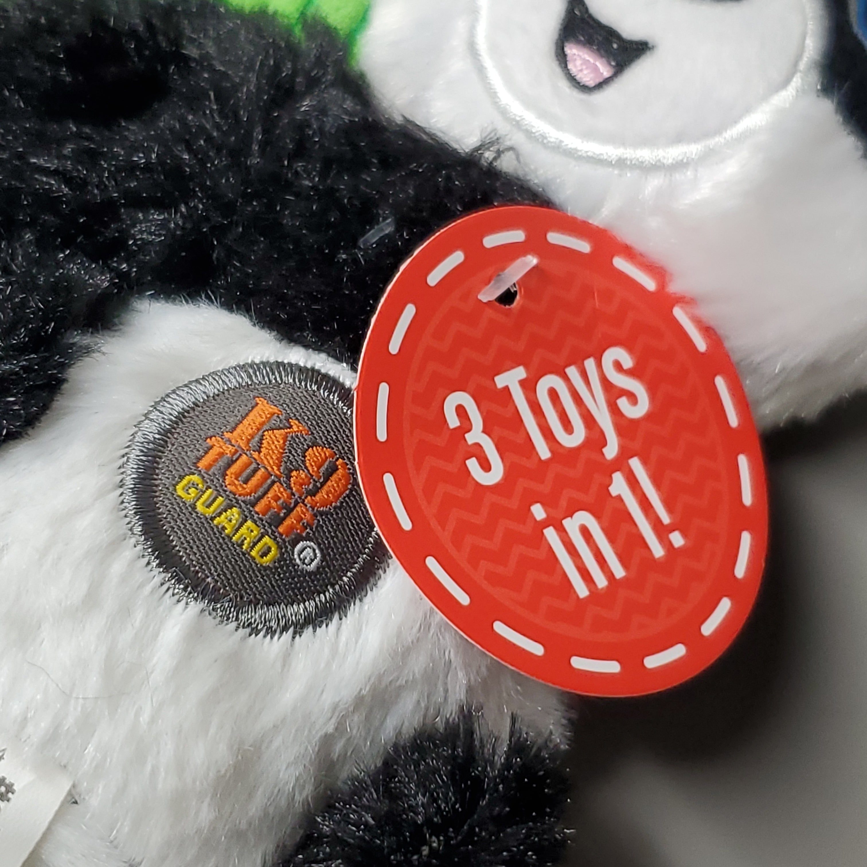 CHARMING PET Cuddly Climbers Panda Plush K9 Tuff Guard Ultra Durable 69794 Black/White (New)