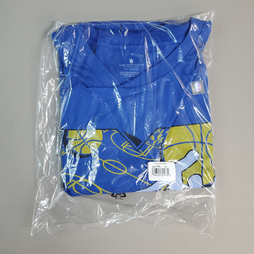 JUNK FOOD NBA MTV Short Sleeve T-Shirt I Want My Warriors Men's Sz 2XL Blue (New)