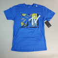 JUNK FOOD NBA MTV Short Sleeve T-Shirt I Want My Warriors Men's Sz S Blue (New)