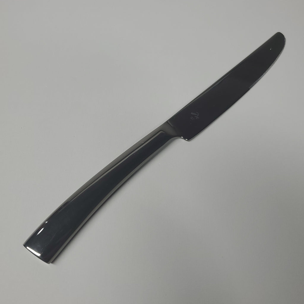 LIBBEY WORLD Tableware 12 Pcs Master's Gauge Aspect Dinner Knives 9-3/8" Dark Gunmetal (New)