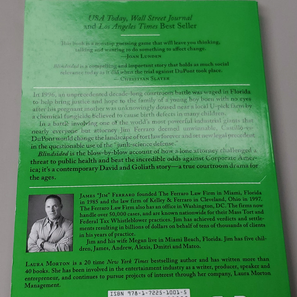 BLINDSIDED By James L. Ferraro Chemical Giant DuPont Book Hardcover (New)