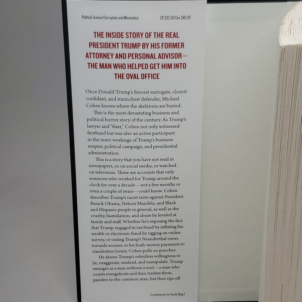 DISLOYAL The True Story of the Former Personal Attorney to President Donald J. Trump by Michael Cohen Book Hardback (New)
