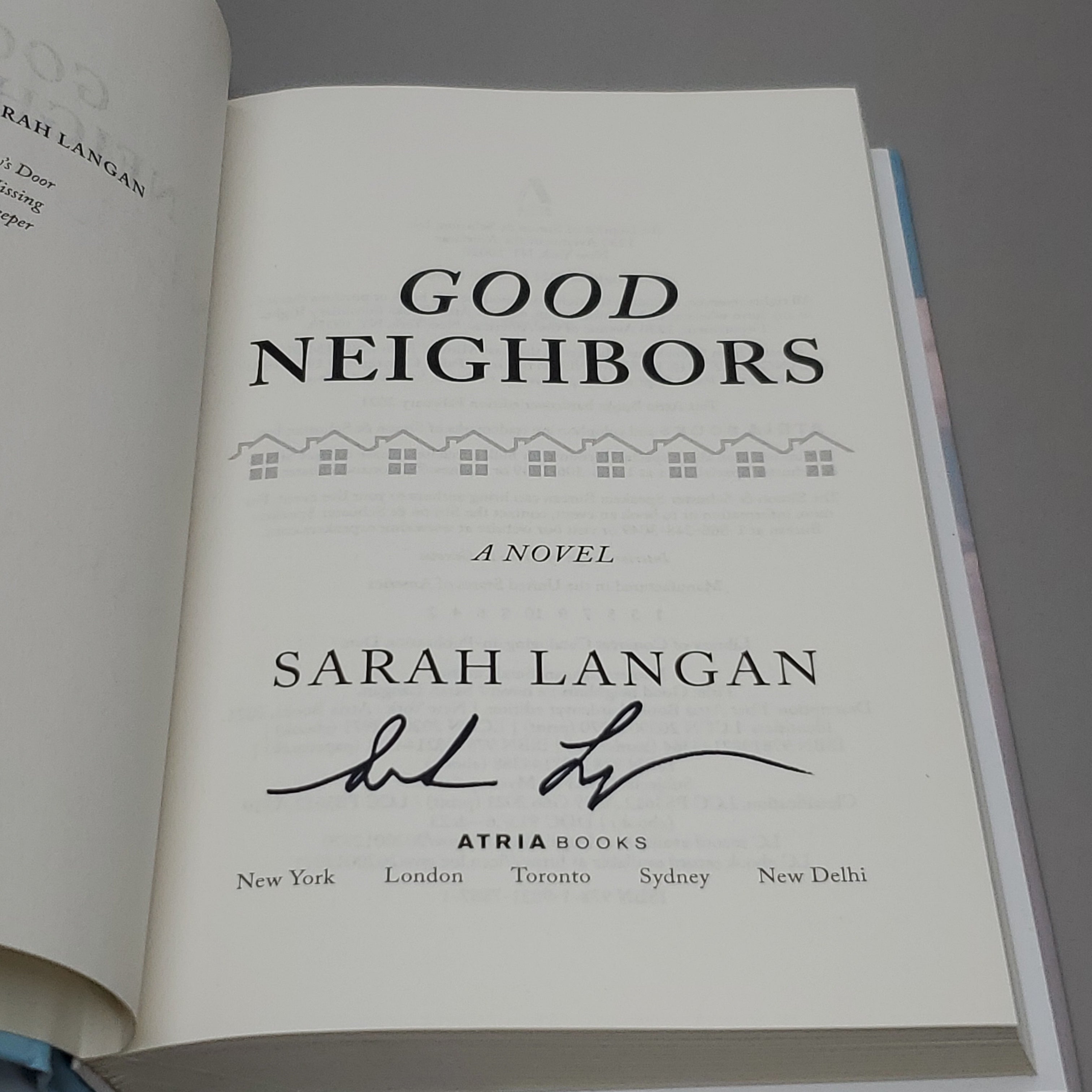 GOOD NEIGHBORS by Sarah Langan Signed Book Club Edition Book Hardback (New)