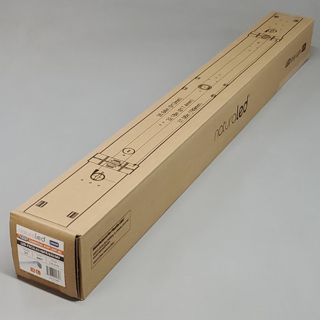 NATURALED Commercial LED Strip Light 4FT 25W 4007lm 5000K Voltage 120-277V 9262 (New)