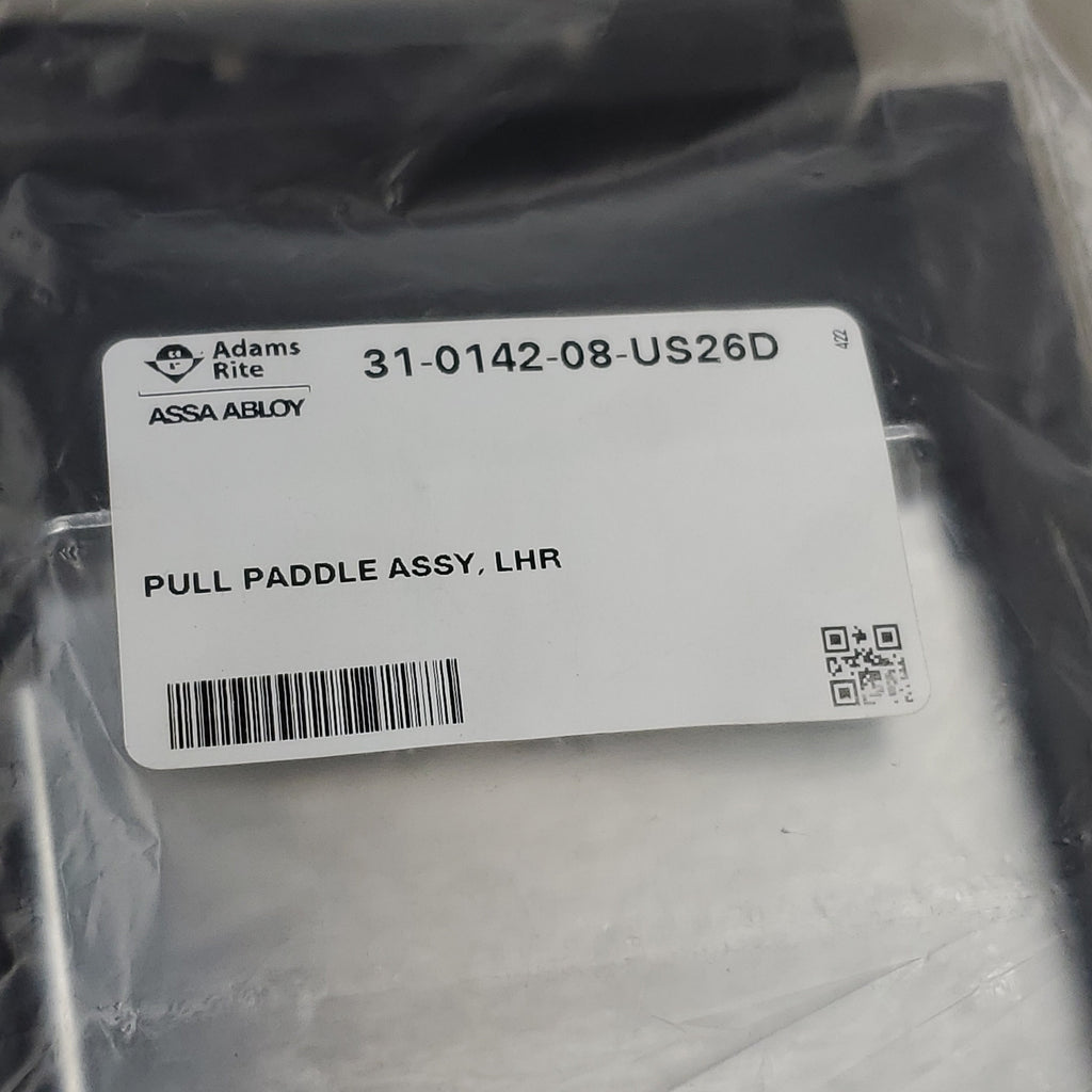 ADAMS RITE Push & Pull Paddle Recessed Door Latch Kit LHR For 6-8 Ft. DOOR Silver / Black Aluminum D3682-812 (New)