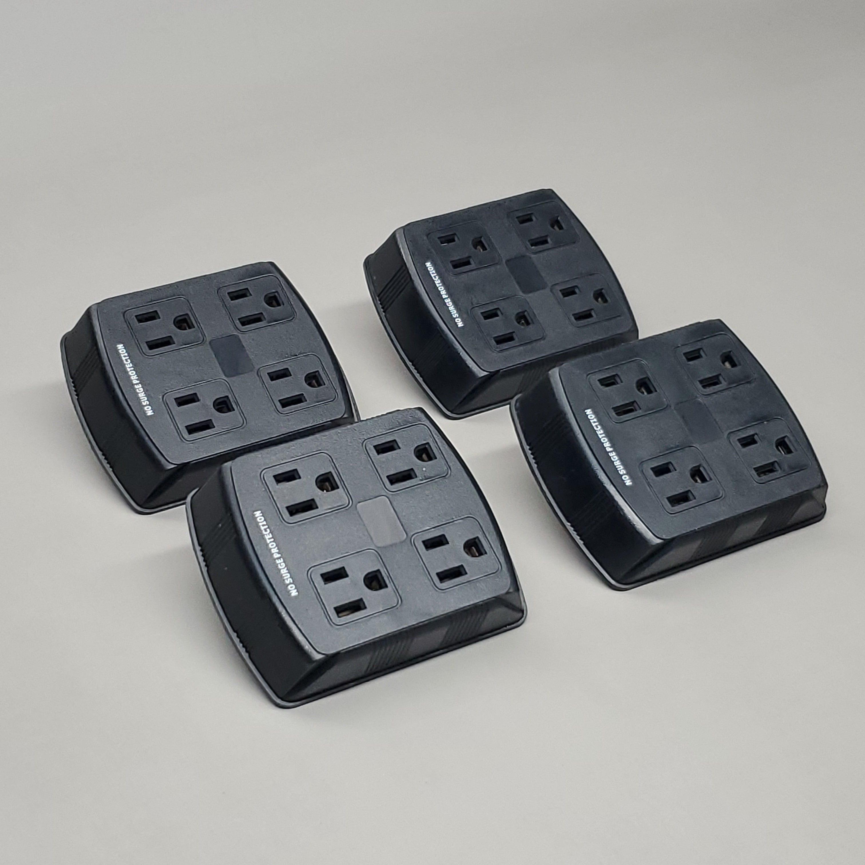 ALL SYSTEM BROADBAND 4 PCS Power Block 4 Outlet Wall Extenders Black PB1025016 (New)
