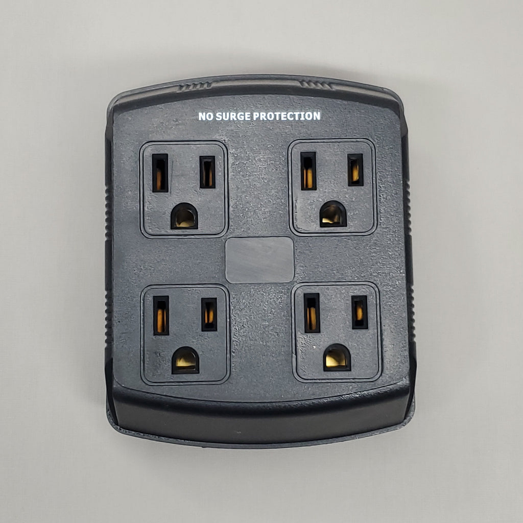ALL SYSTEM BROADBAND 4 PCS Power Block 4 Outlet Wall Extenders Black PB1025016 (New)