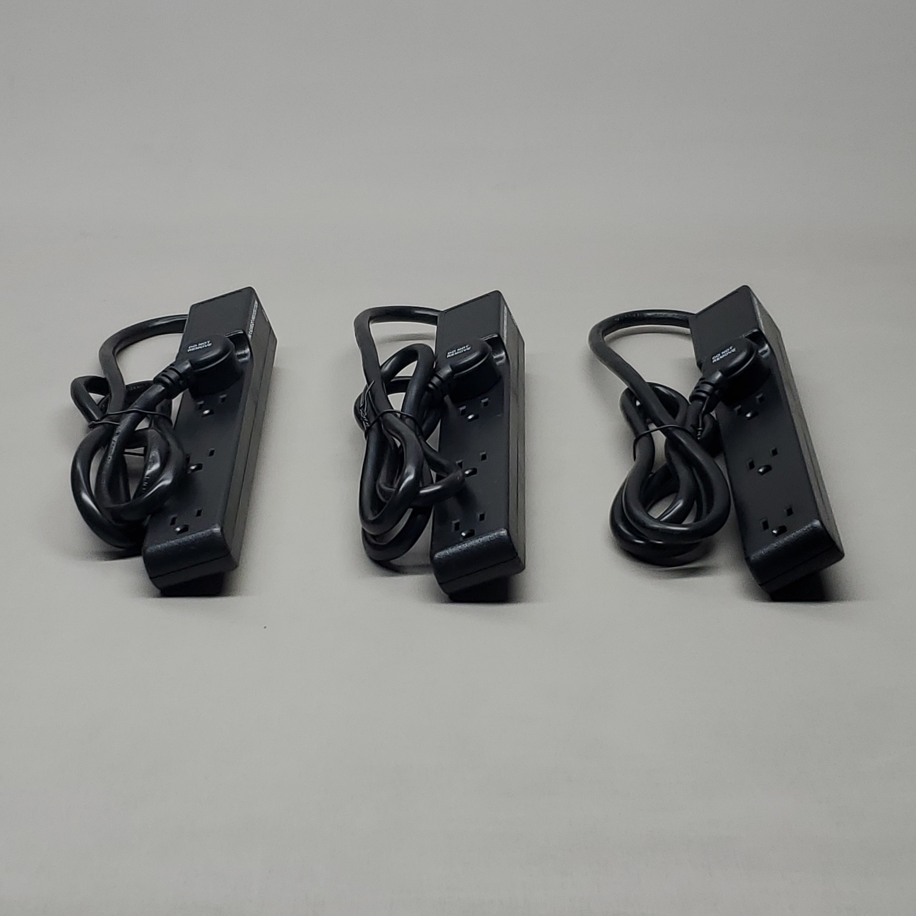 ALL SYSTEM BROADBAND 3-PACK! Power Strips 4-Outlet w/ 4' Extension Cable (New)