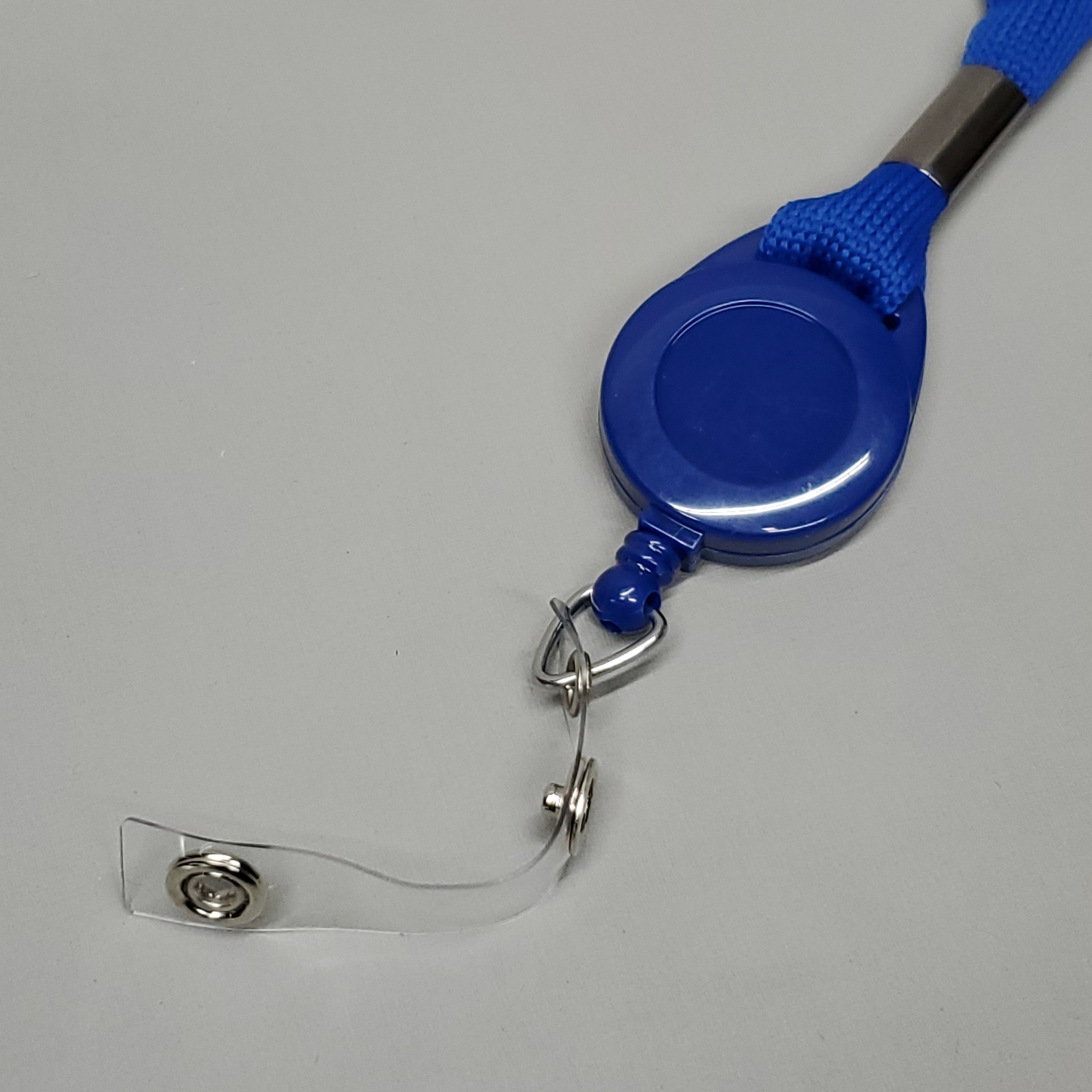 Blue Lanyards With Lanyard Reel & ID Card Holder Neck Strap 25 Pack Y493075 (New)
