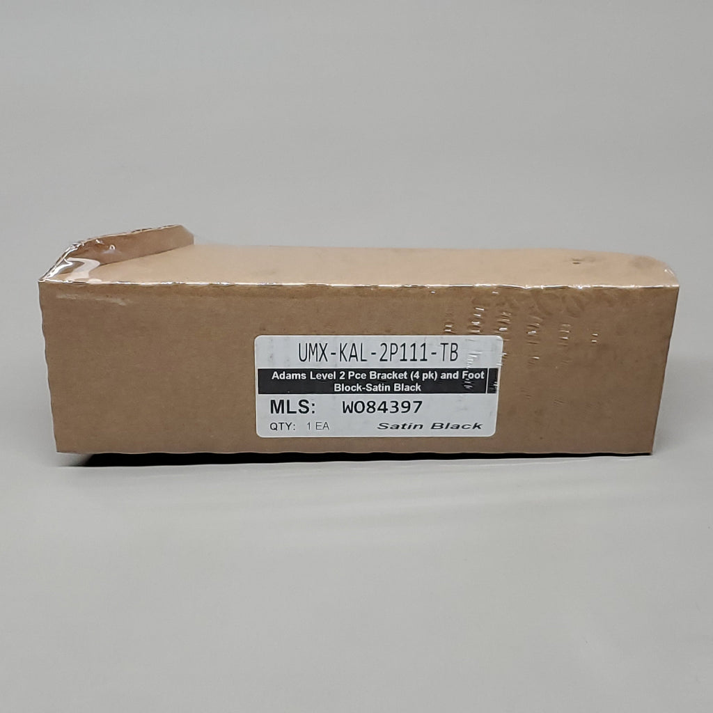 ULTRA MAX Aluminum Adams Level 2 PC Bracket (4 PK) & Foot Block Black Satin W084397 (New)