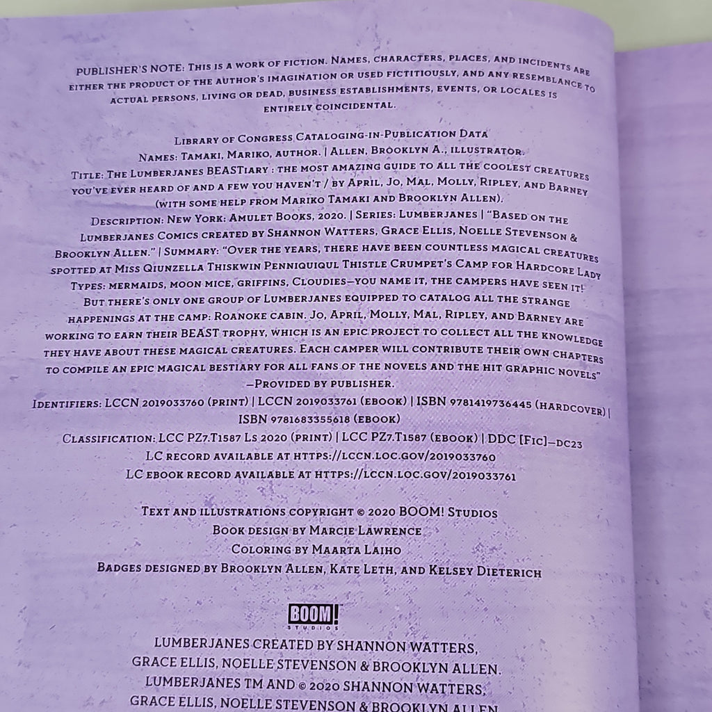 THE LUMBERJANES BEASTIARY By Mariko Tamaki Book Hardback (New)