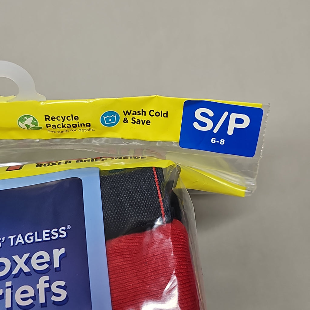 HANES Boxer Briefs 16-Pack Boy's Tagless Size S 6/8 B74SR8 (New)