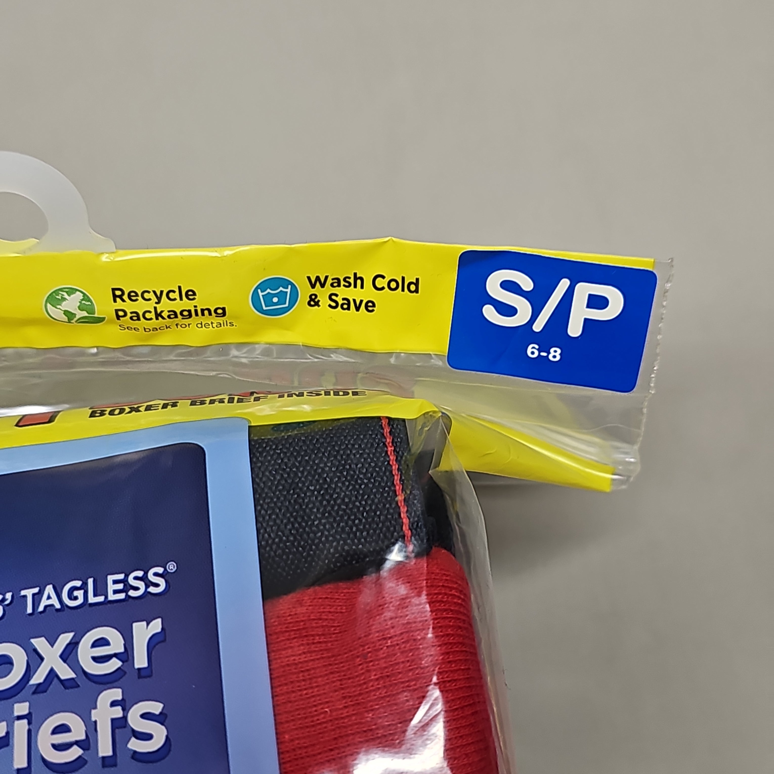 HANES Boxer Briefs 16-Pack Boy's Tagless Size S 6/8 B74SR8 (New)
