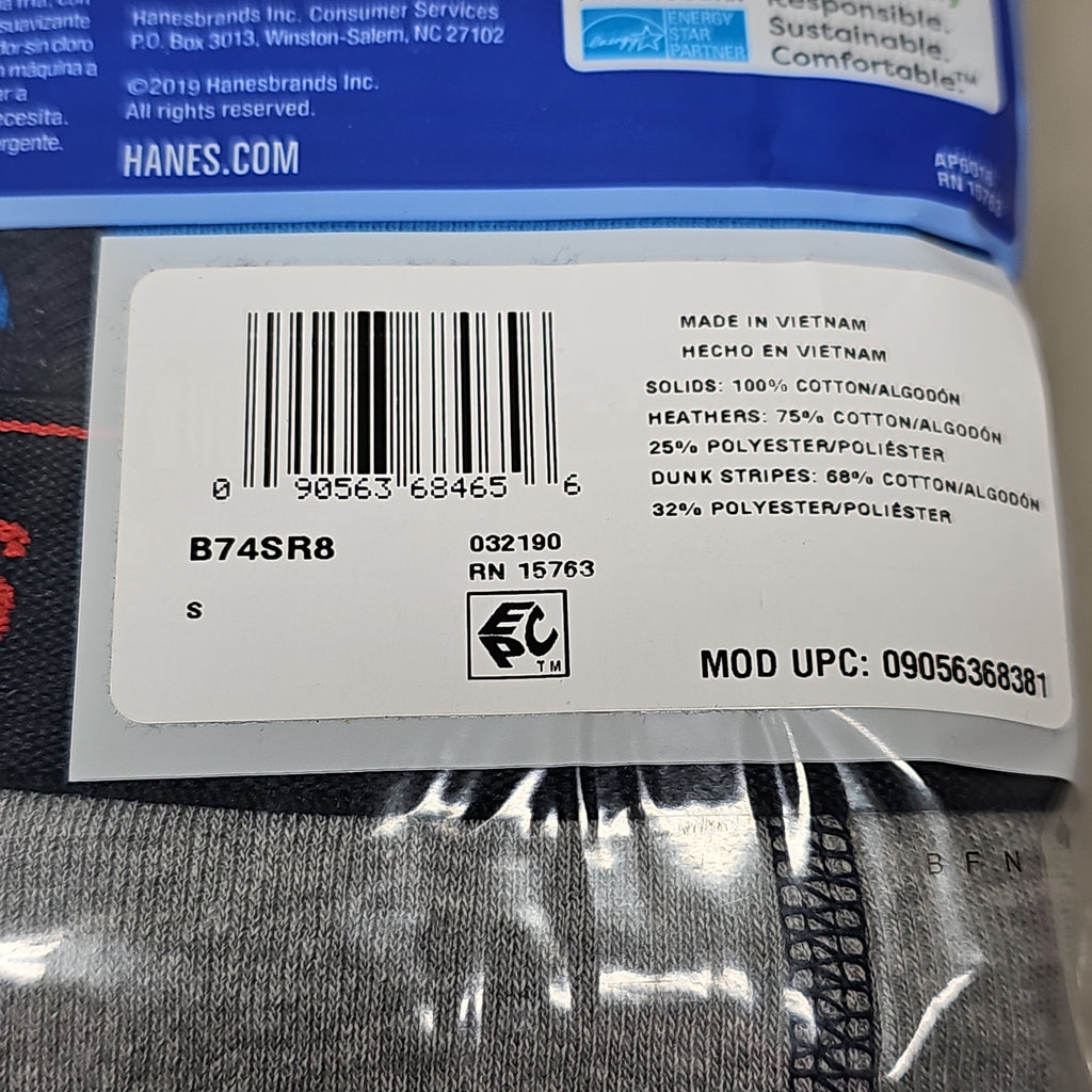 HANES Boxer Briefs 16-Pack Boy's Tagless Size S 6/8 B74SR8 (New)