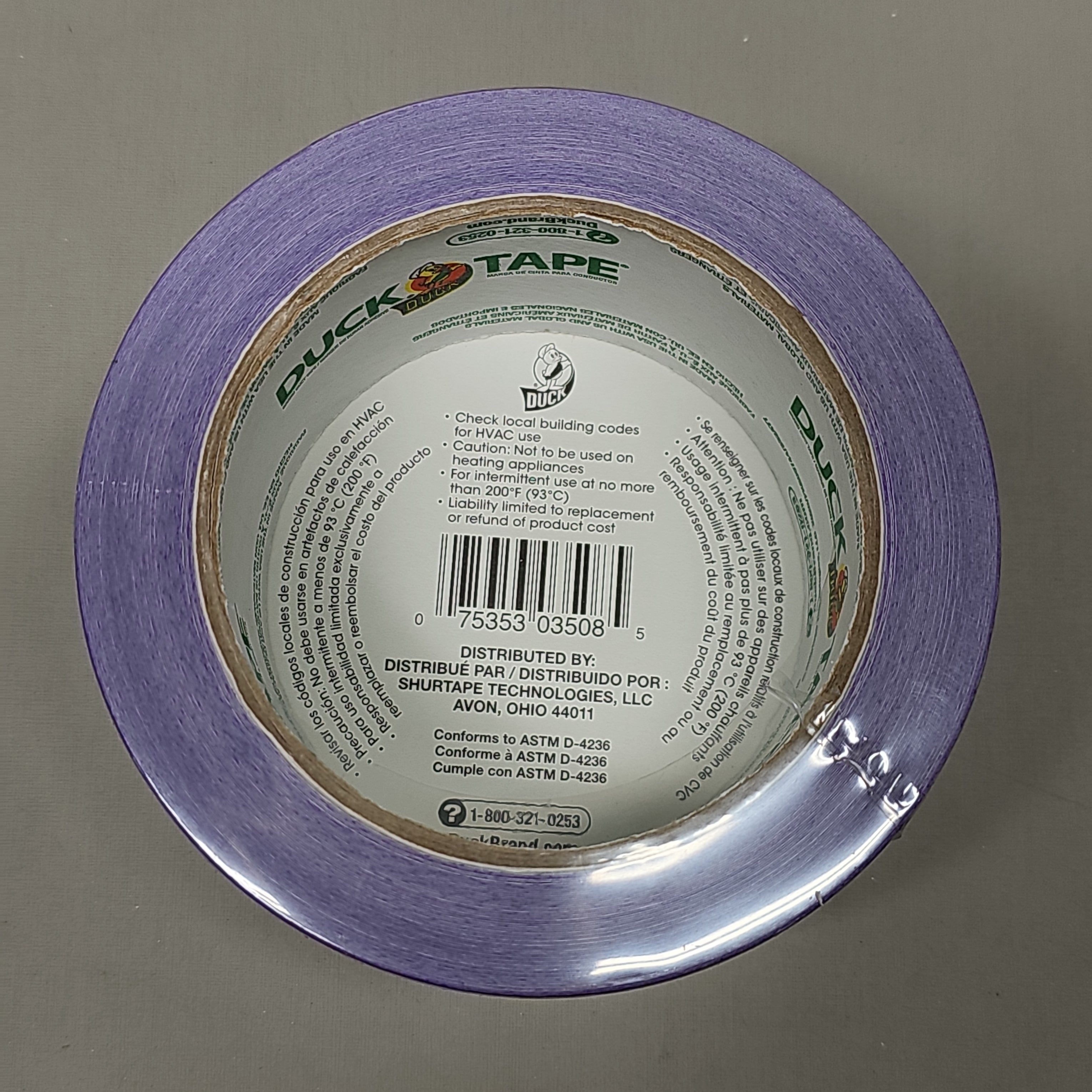 SHURTAPE DUCK TAPE Purple Duct Tape 1.88" X 20 YD 283896