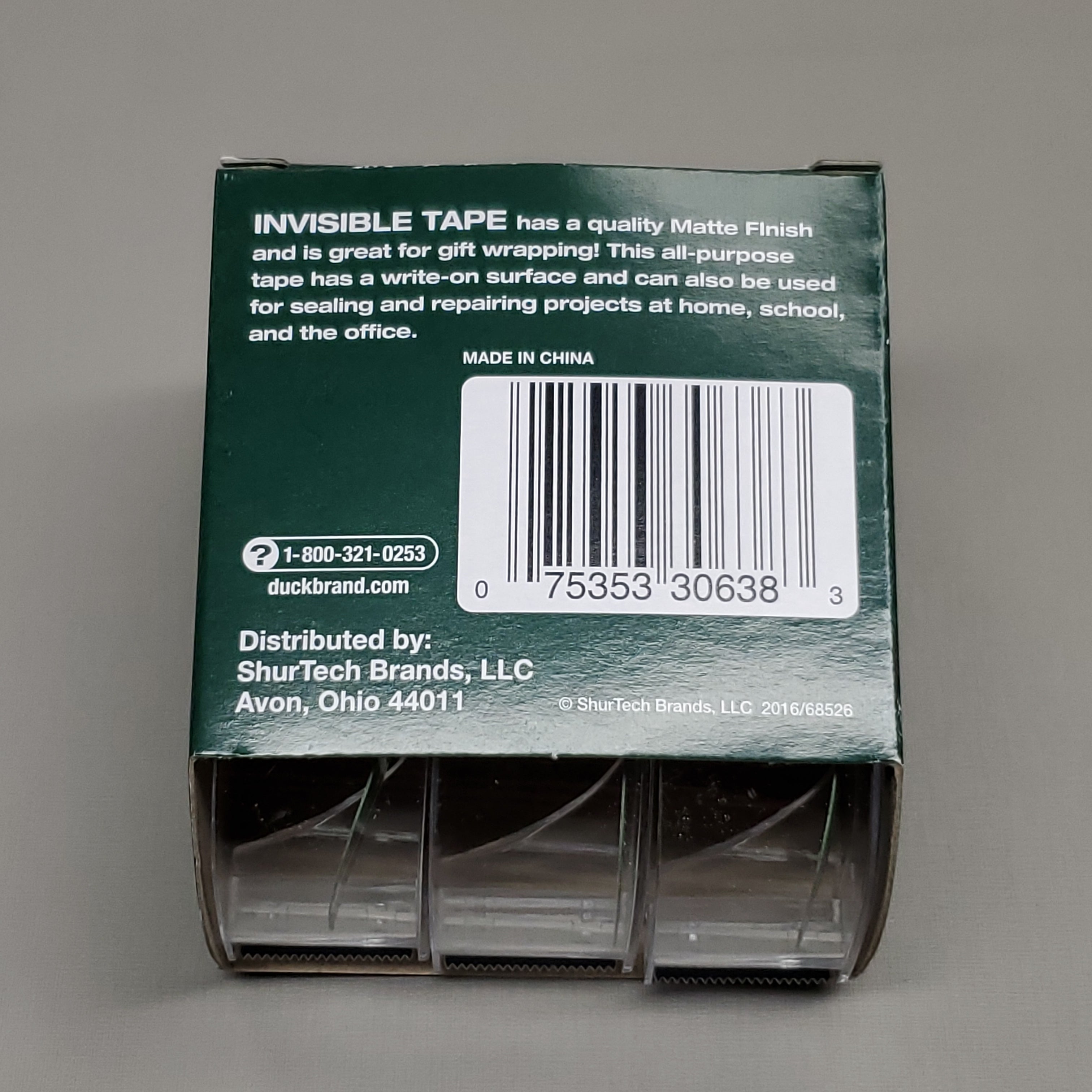 SHURTAPE (18 PACK) Invisible Tape 3/4"X300" Matte Finish 285195 (New)