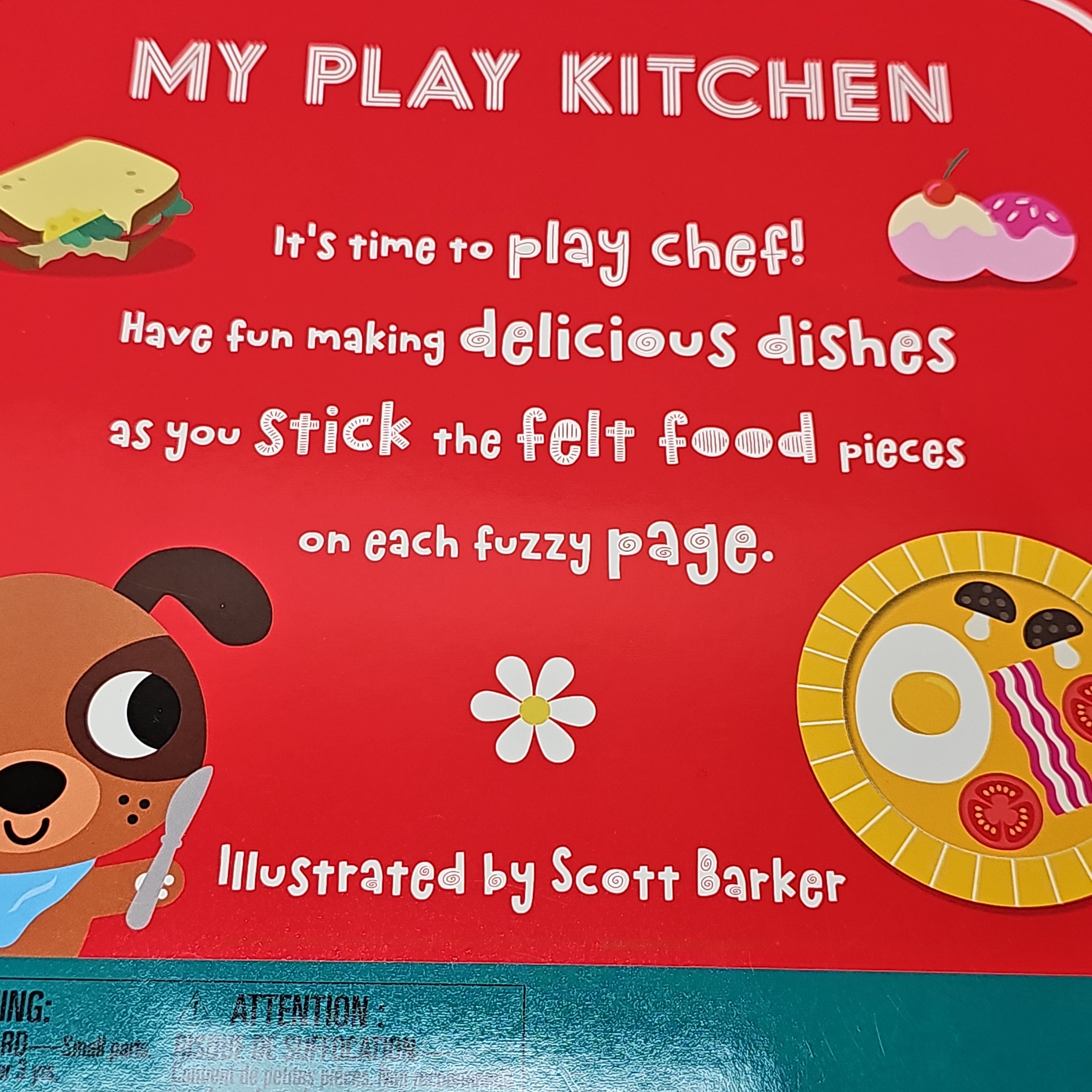 MAKE BELIEVE IDEAS My Play Kitchen With Big Felt Play Pieces Hardback Book (New)