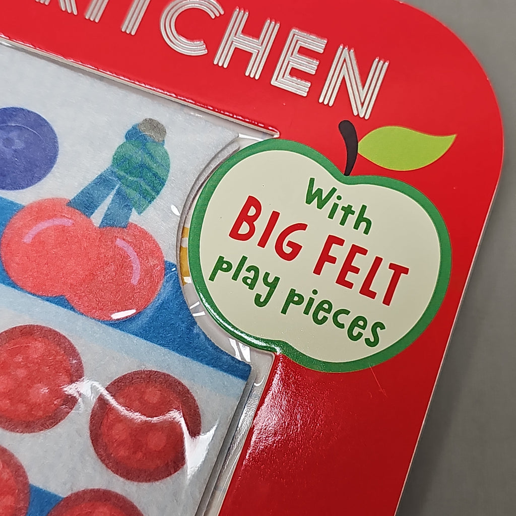 MAKE BELIEVE IDEAS My Play Kitchen With Big Felt Play Pieces Hardback Book (New)