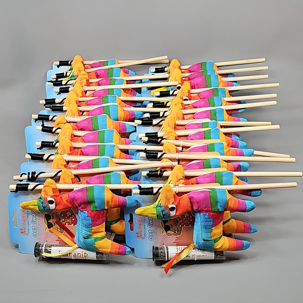 SMARTER PAW Meowijuana Organic Catnip Toy CASE OF 24! Get Smashed Llama Party Pinata Cat Toy (New)