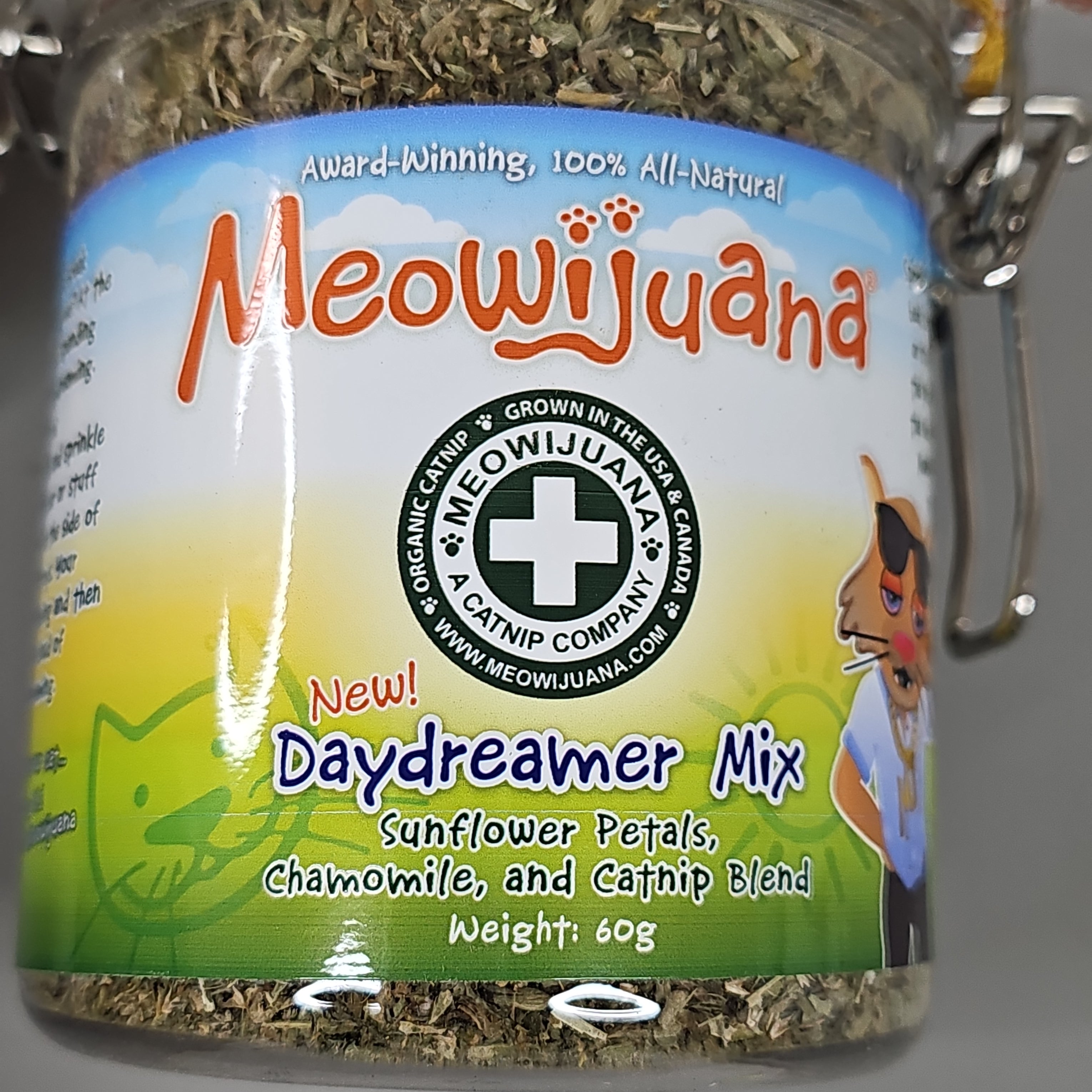 SMARTER PAW Meowijuana Organic Catnip Case of 4 Jars Daydreamer Mix for Cats (New)