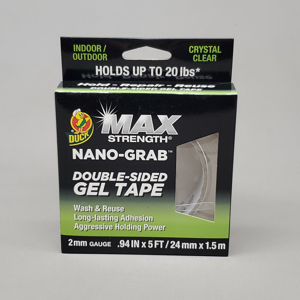 SHURTAPE Duck Max Strength Nano-Grab Double Sided Gel Tape .49"X5' 2mm Gauge (New)