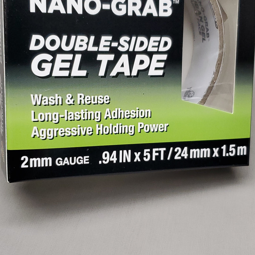 SHURTAPE 6 Pack Duck Max Strength Nano-Grab Double Sided Gel Tape .49"X5' 2mm Gauge