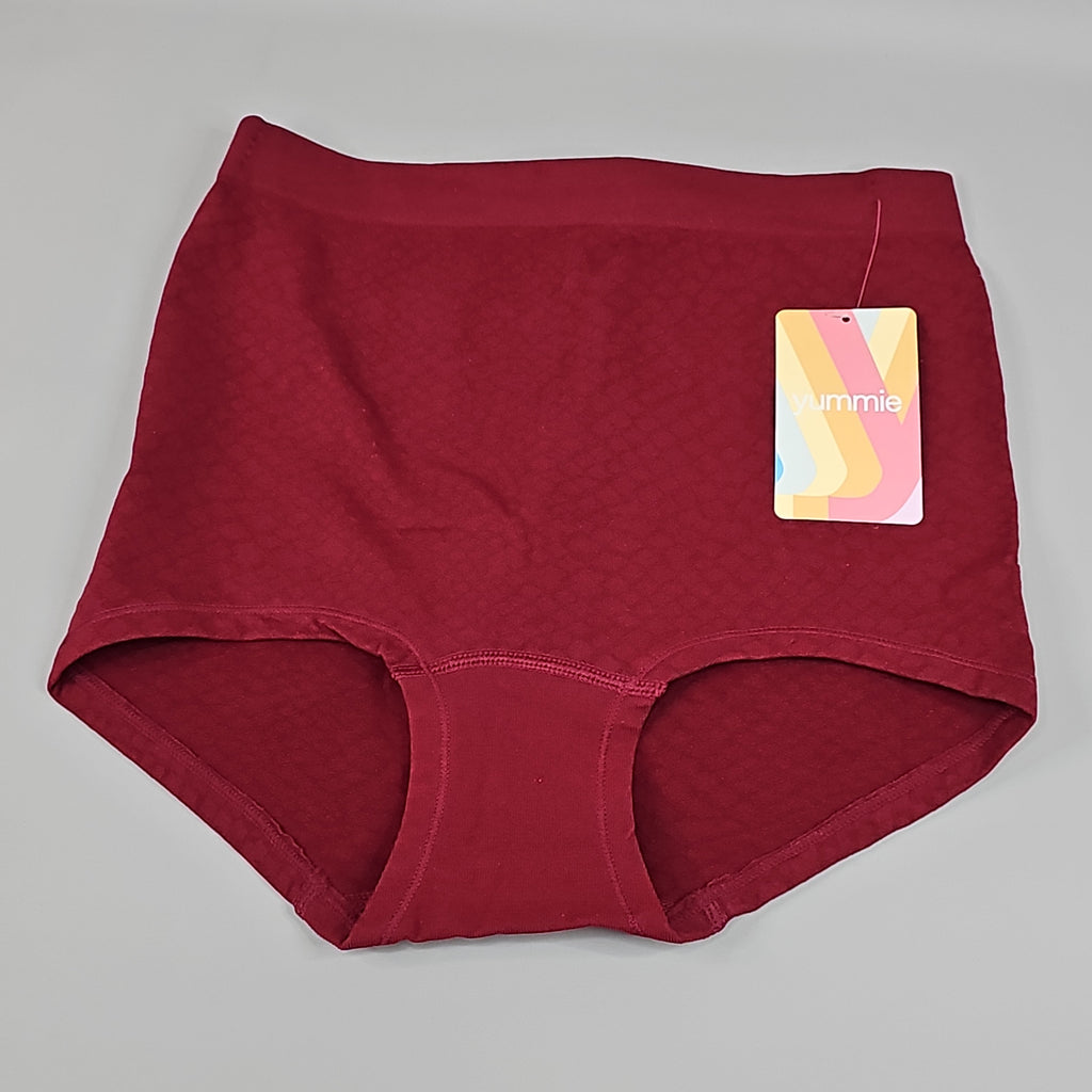 YUMMIE Lexi Mid Waist Girlshort Cabernet Women's Underwear Sz S/M Black YT5-306-CAB-S/M (New)
