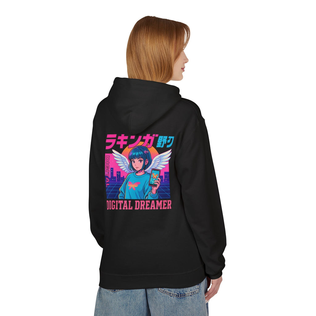 Digital Dreamer Unisex Fleece Hoodie, Cozy Graphic Sweatshirt, Anime Style Hoodie, Perfect Gift for Gamers, Casual Streetwear