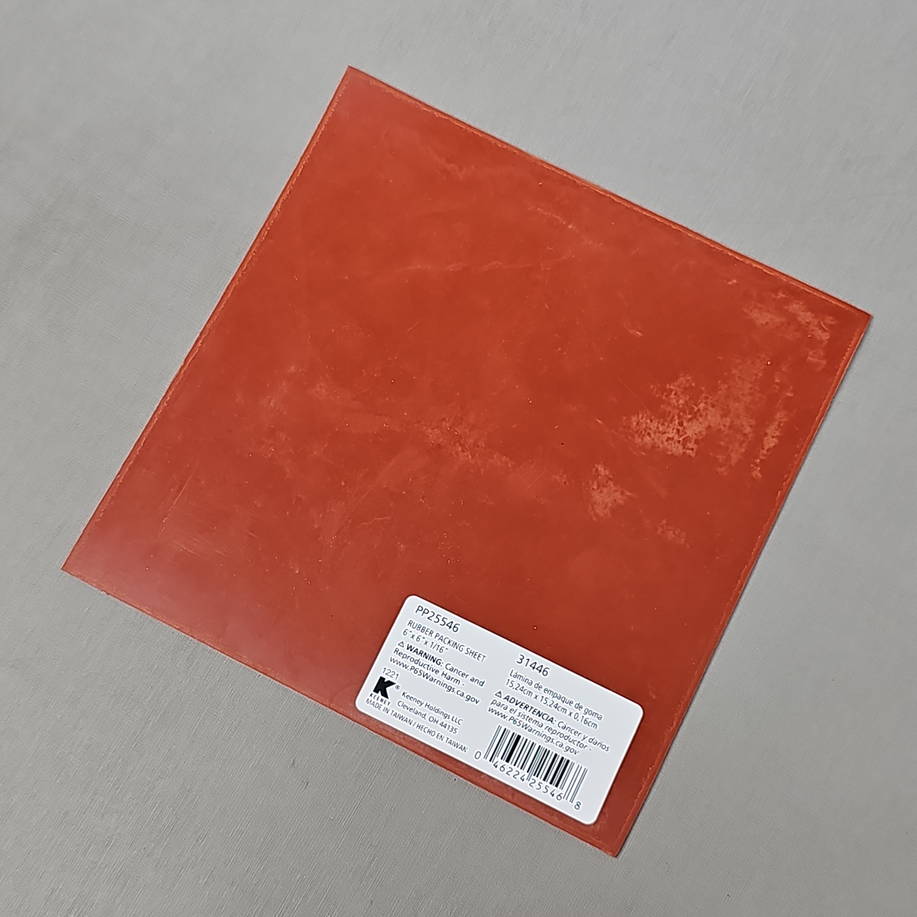KEENEY Plumb Pak Rubber Packing Sheet 25-Pk 6 x 6 x 1/16" PP25546 (New)