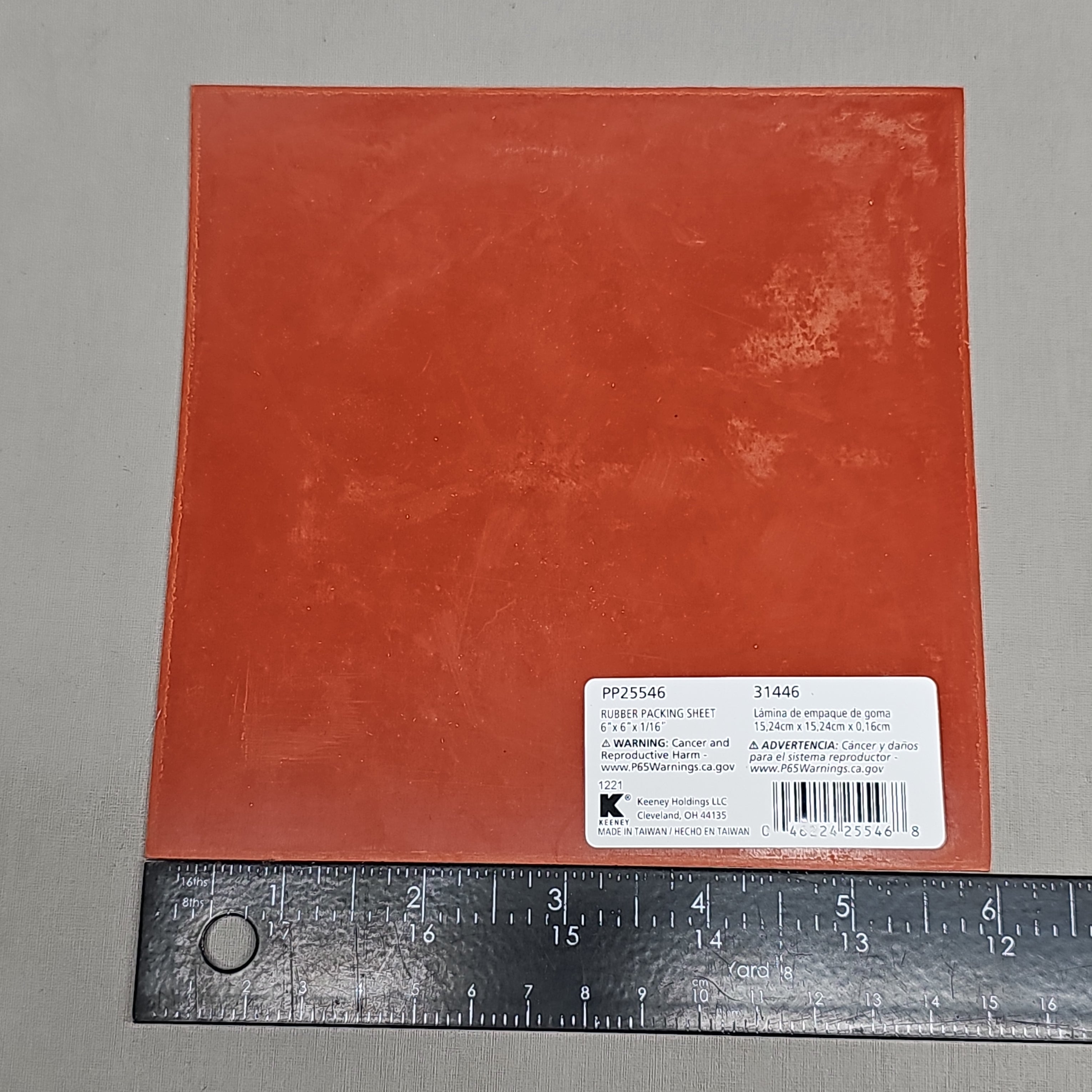 KEENEY Plumb Pak Rubber Packing Sheet 25-Pk 6 x 6 x 1/16" PP25546 (New)