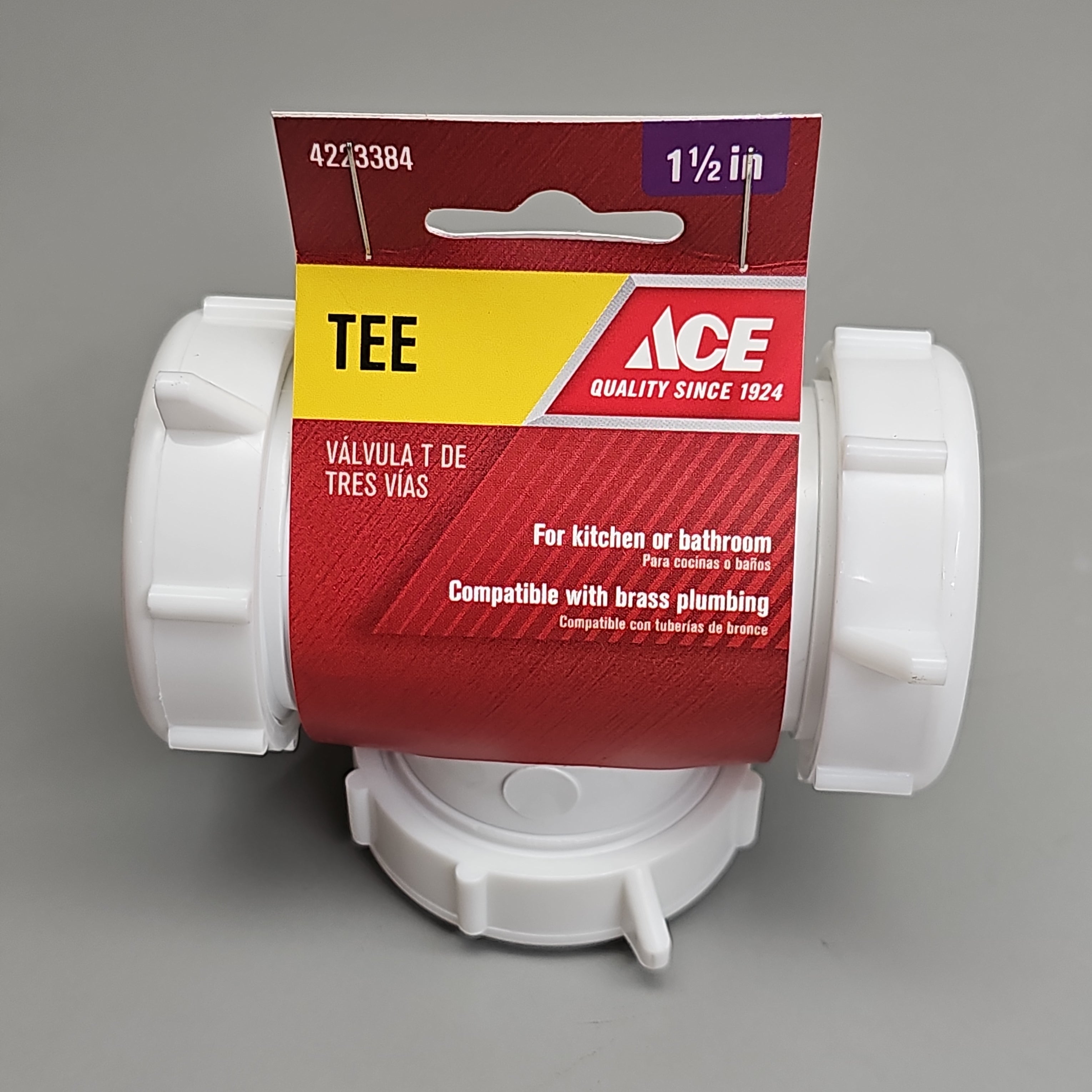 ACE Coupling Plastic Tee 3 Way 1.5" 25-Pk ACE55-6W 4223384 (New)