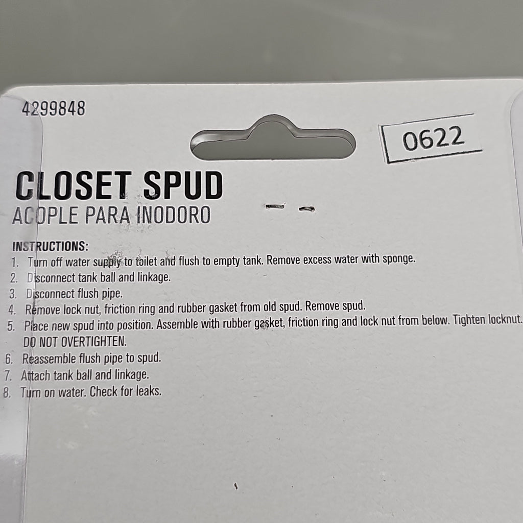 ACE HARDWARE Closet Spud 6-Pk 1.5" x 1.5" ACE827-RB 4299848 (New)