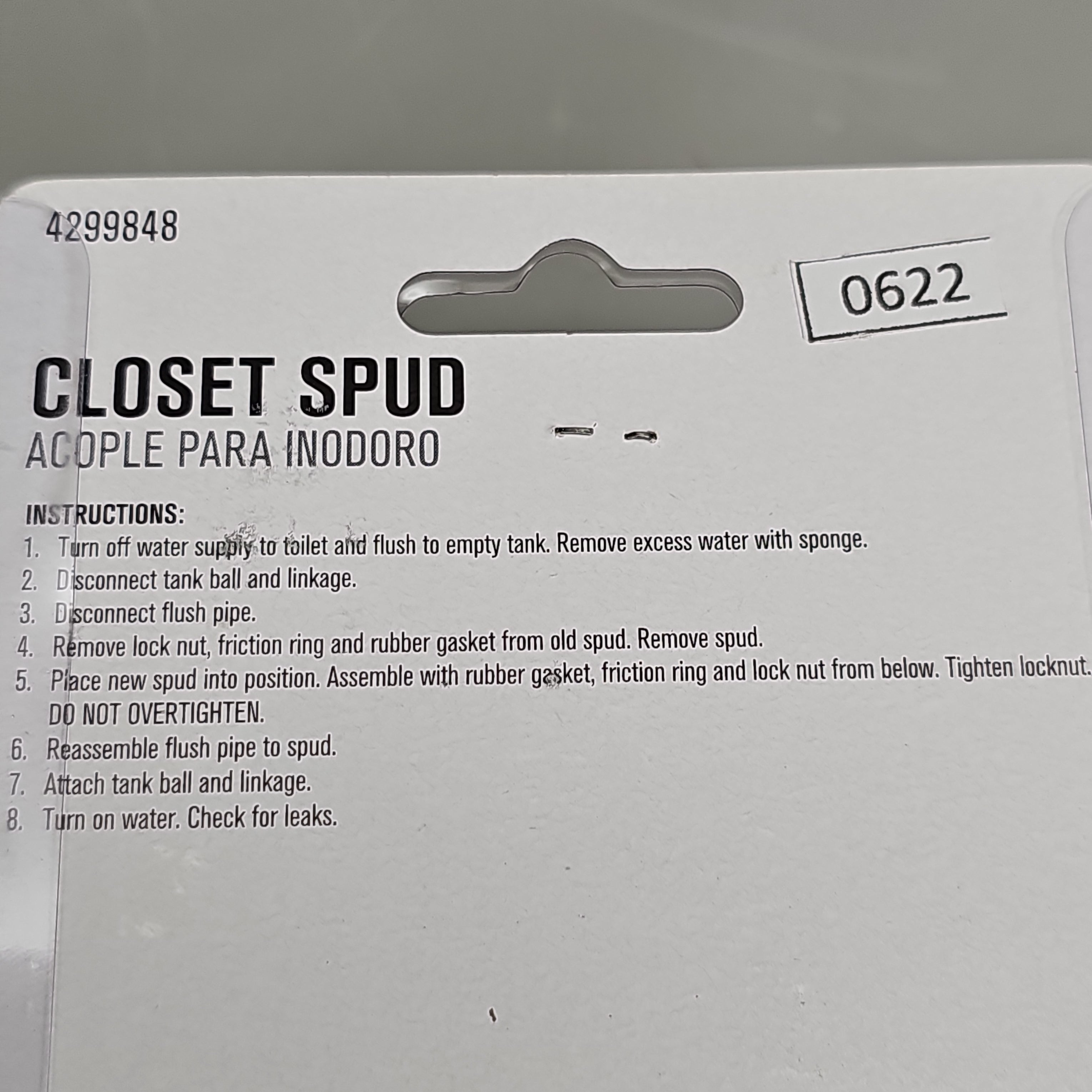 ACE HARDWARE Closet Spud 6-Pk 1.5" x 1.5" ACE827-RB 4299848 (New)