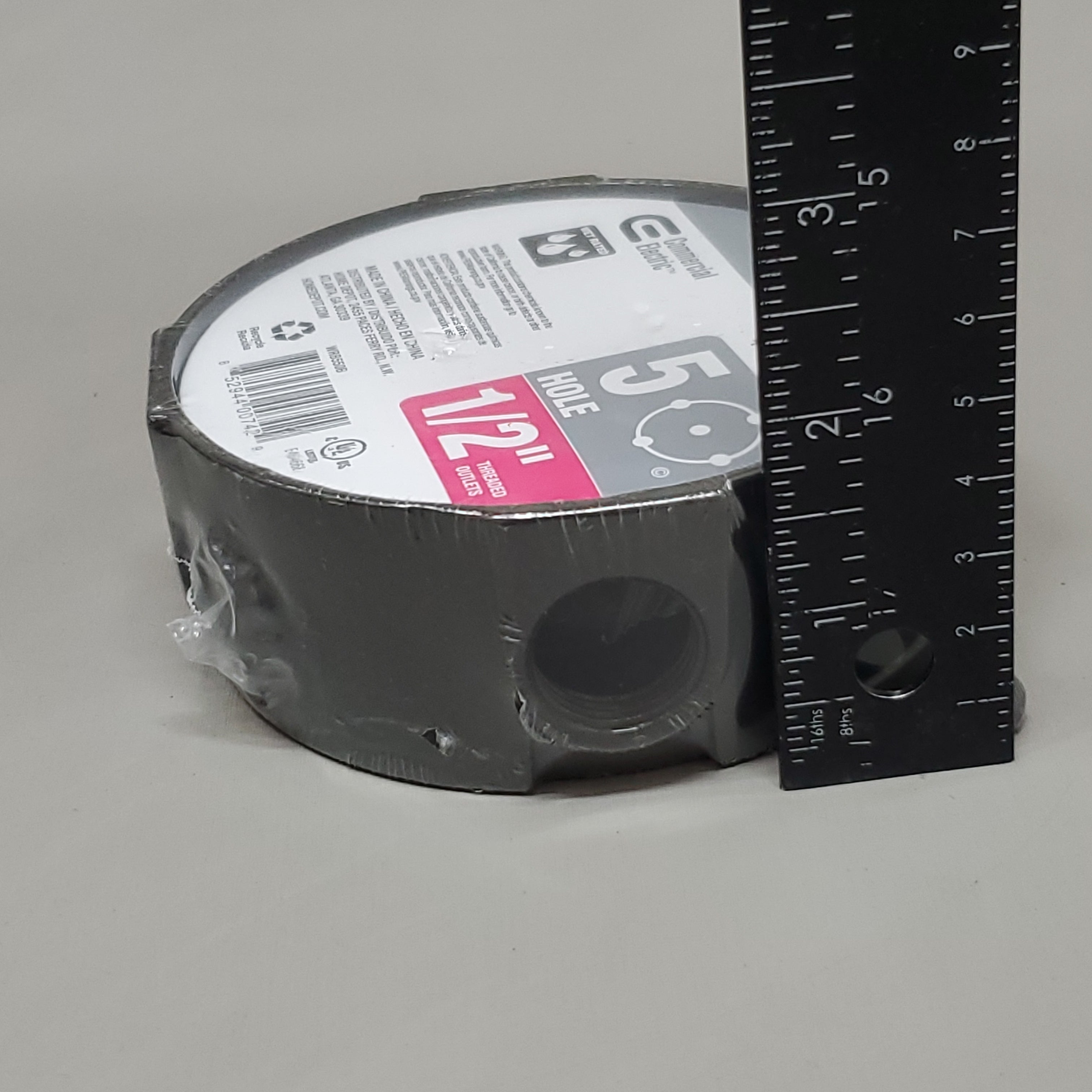 COMMERCIAL ELECTRIC Round Weatherproof Box 1/2" Bronze 5-Holes 4" WRB550B (New)