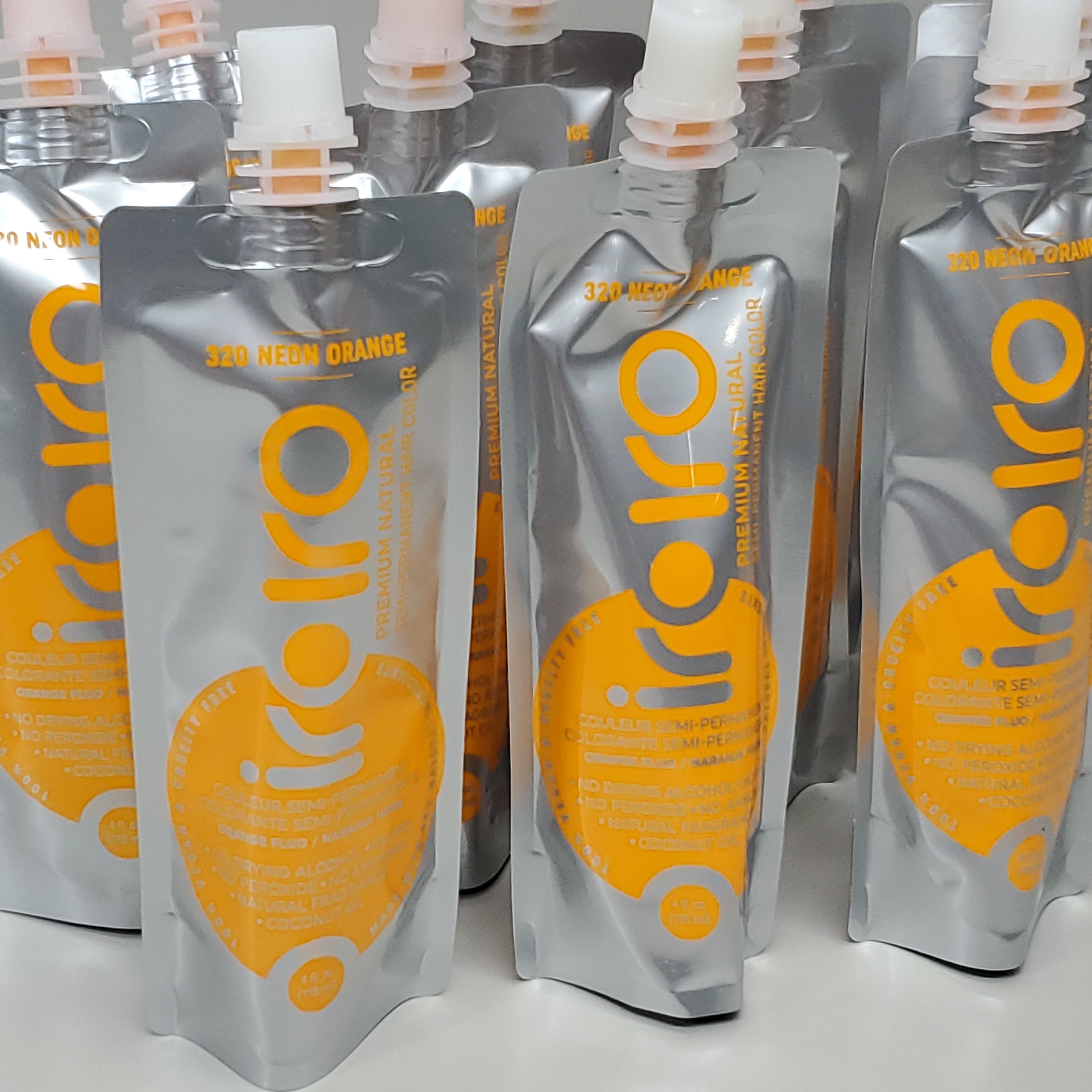 IROIRO 12 PK! Premium Natural 320-Neon Orange Semi Permanent Hair Color 4 fl oz (New)