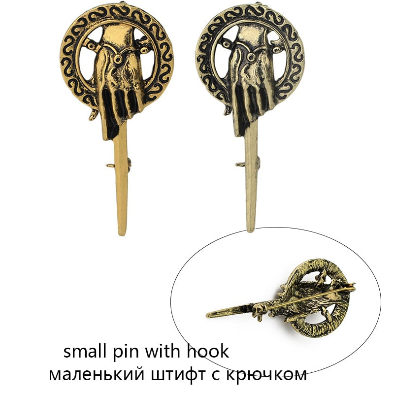 Game of Thrones Song of Ice and Fire Brooch Hand of the King Lapel Inspired Authentic Prop Pin Badge Brooches Movie Jewelry