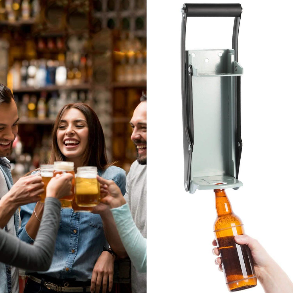 16oz Can Crusher Heavy Duty Metal with Bottle Opener Wall Mounted