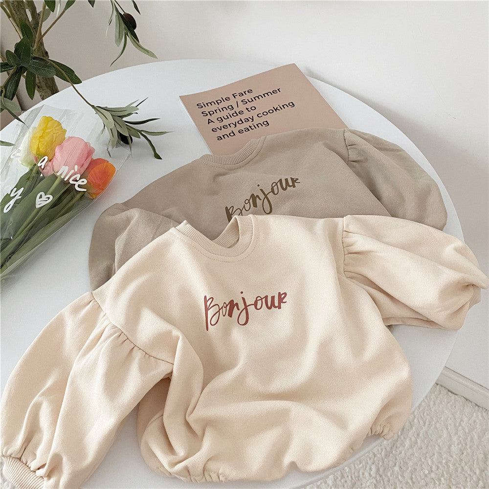 Baby cute poached egg one-piece suit