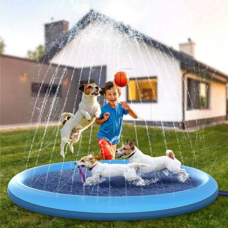 170CM Splash Play Mat Inflatable Water Toy Sprinkler Pad Kid Toddler Dog