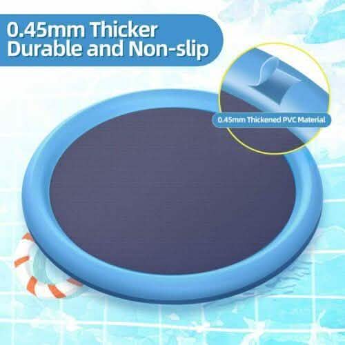170CM Splash Play Mat Inflatable Water Toy Sprinkler Pad Kid Toddler Dog