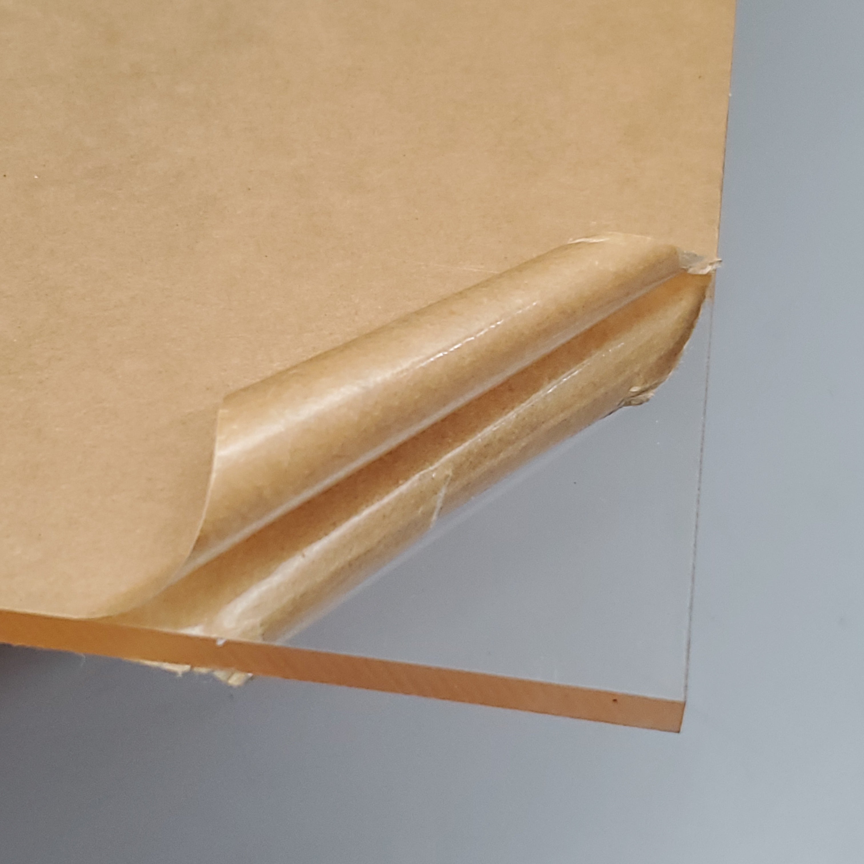 Clear Plexiglass Acrylic Plastic Piece .250 X 12" X 32" Paper Masked GS-43044540