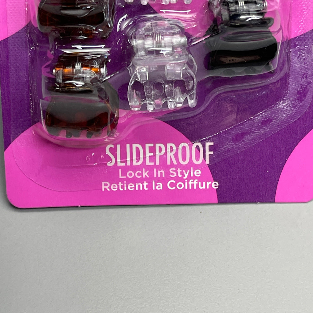 GOODY 3 Sets of 15! Mini Claw Hair Clips 45 CT Black/Brown/Clear 3000136 (New)